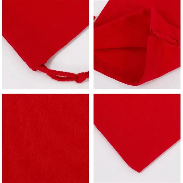 Embroidered Canvas Drawstring Bags