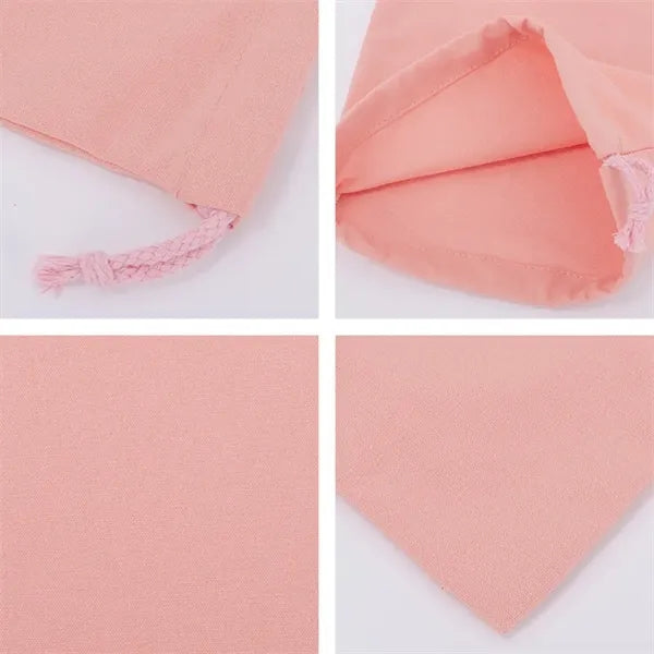 Embroidered Canvas Drawstring Bags