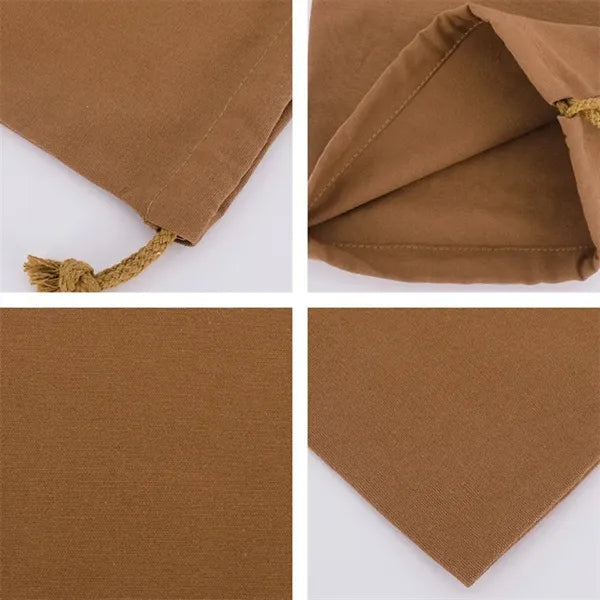 Embroidered Canvas Drawstring Bags