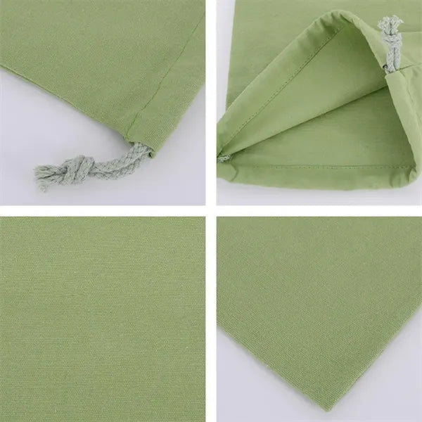 Embroidered Canvas Drawstring Bags