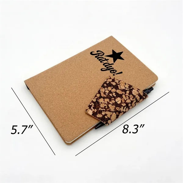 A5 eco-friendly coffee grounds cork notebook