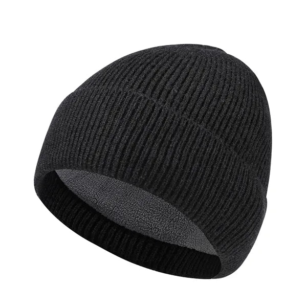 Warm fleece knitted hat