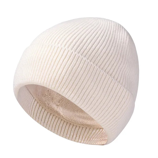 Warm fleece knitted hat