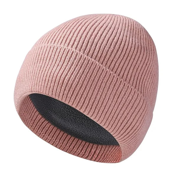 Warm fleece knitted hat