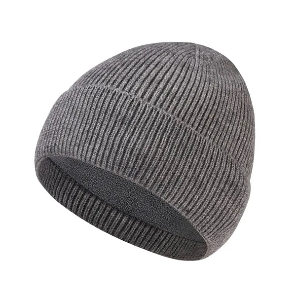 Warm fleece knitted hat