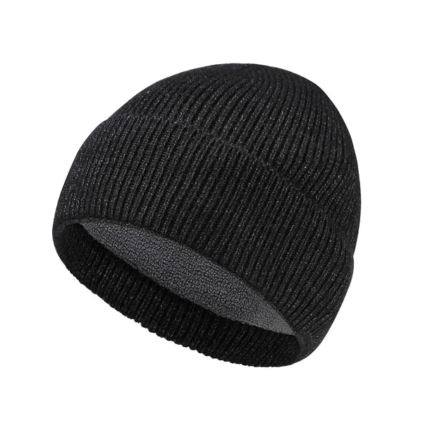 Warm fleece knitted hat