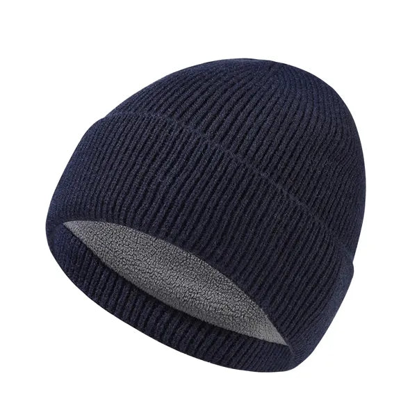 Warm fleece knitted hat