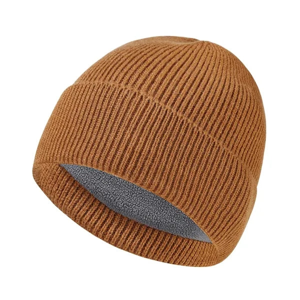 Warm fleece knitted hat