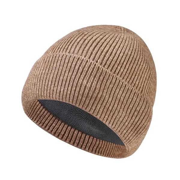 Warm fleece knitted hat