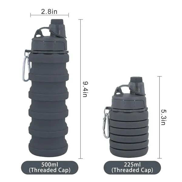 500ml Silicone Sports Portable Foldable Water Bottle
