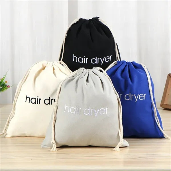 Embroidered Canvas Drawstring Dust Bag 12"*14"