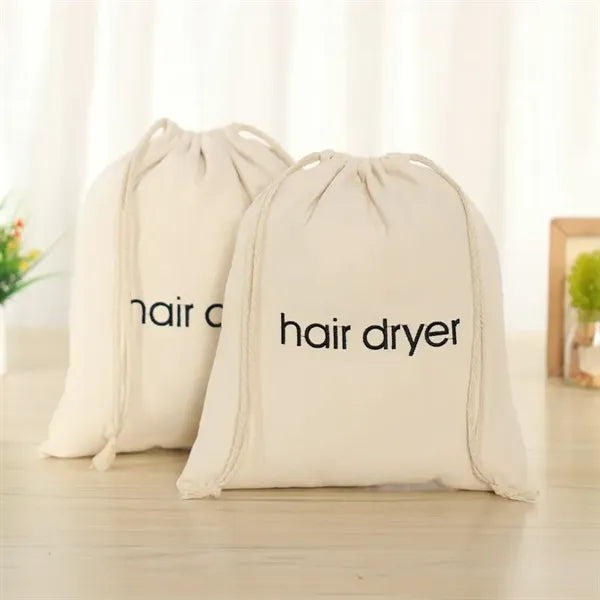 Embroidered Canvas Drawstring Dust Bag 12"*14"