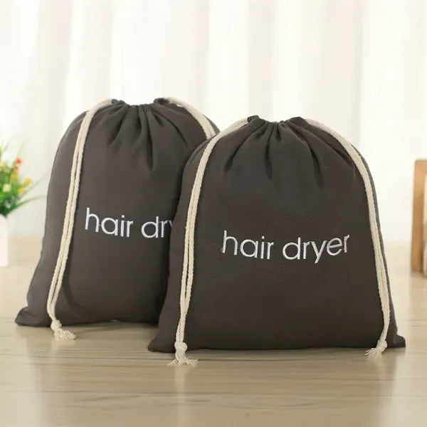 Embroidered Canvas Drawstring Dust Bag 12"*14"