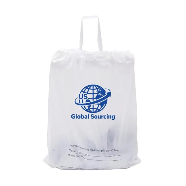 Plastic Hotel Laundry Bag with Drawstring