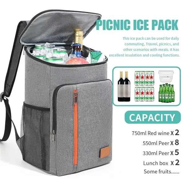 Large Capacity Outdoor Insulated Cooler Bag
