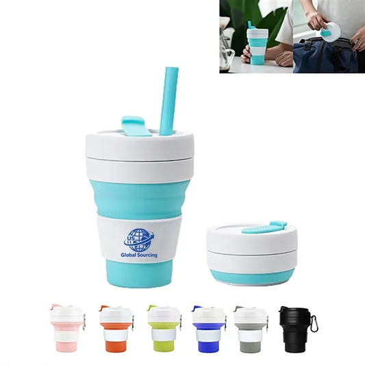 12oz Silicone Folding Pocket Coffee Cup