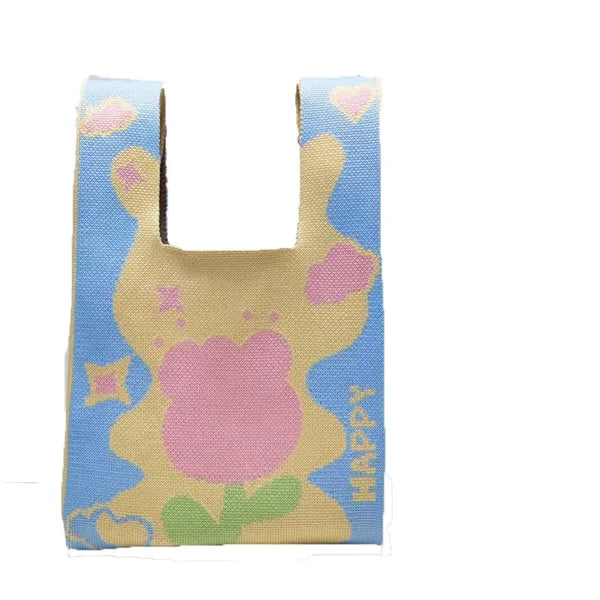 Knitted Jacquard Tote Bag