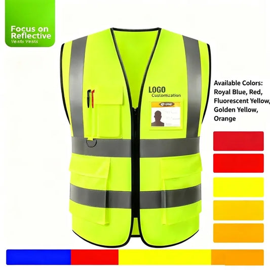 High Visibility Safety Reflective Vest With Pocket