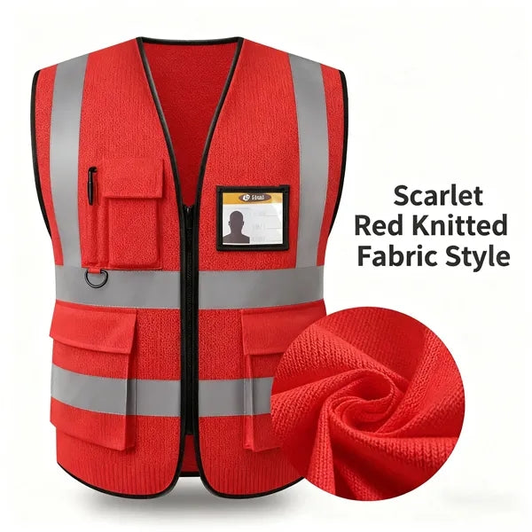 High Visibility Safety Reflective Vest With Pocket