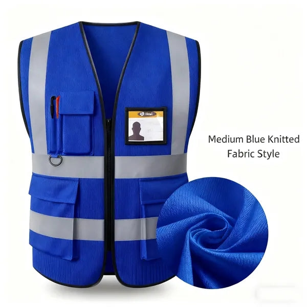 High Visibility Safety Reflective Vest With Pocket