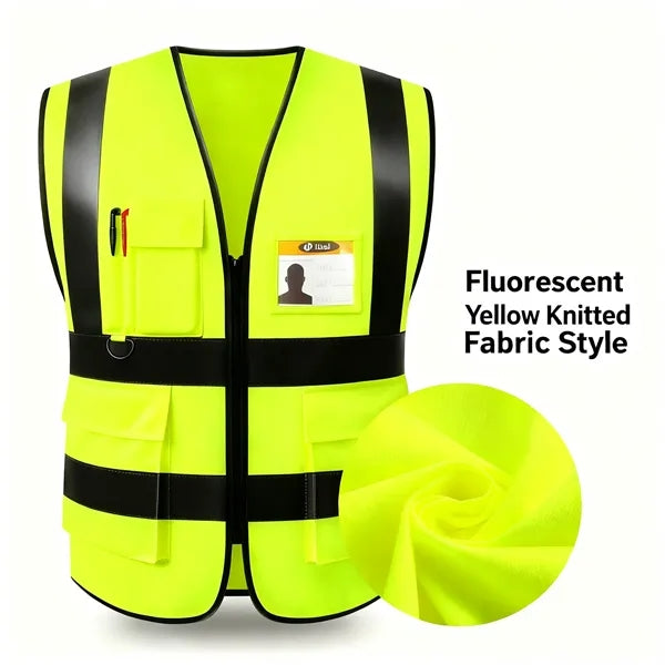High Visibility Safety Reflective Vest With Pocket