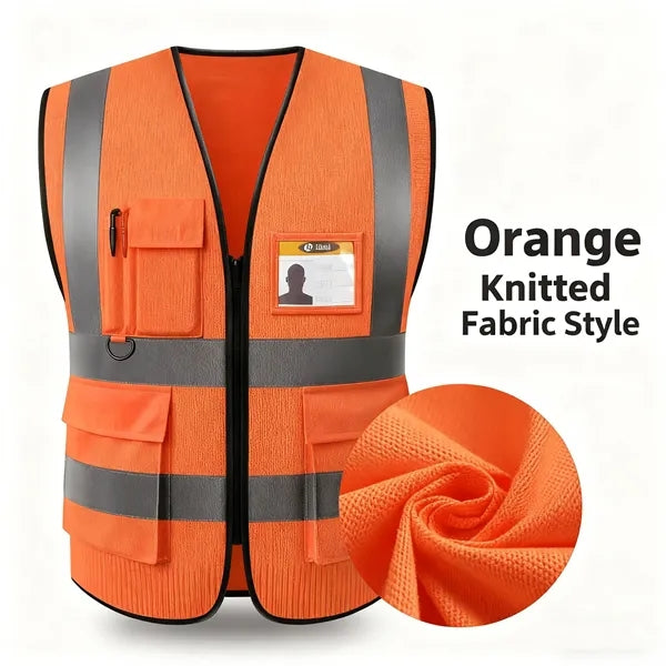 High Visibility Safety Reflective Vest With Pocket