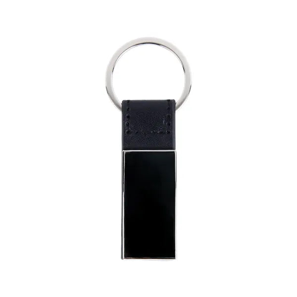 Executive Leather & Metal Key Ring
