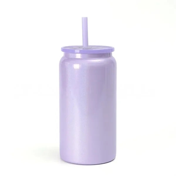16oz Insulated Stainless Steel Tumbler with Straw Hot Cold