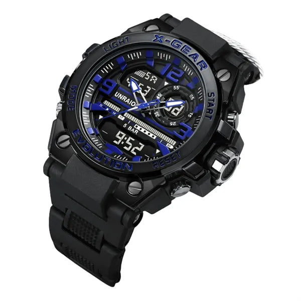 Men's tactical watch. Luminous, waterproof with calendar.