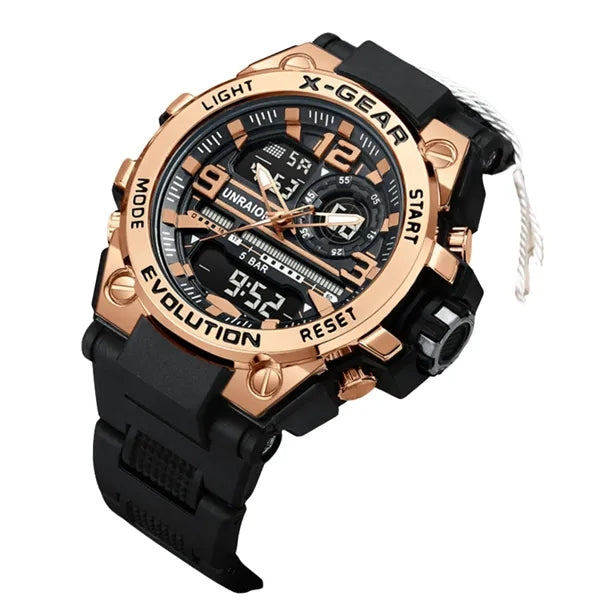 Men's tactical watch. Luminous, waterproof with calendar.