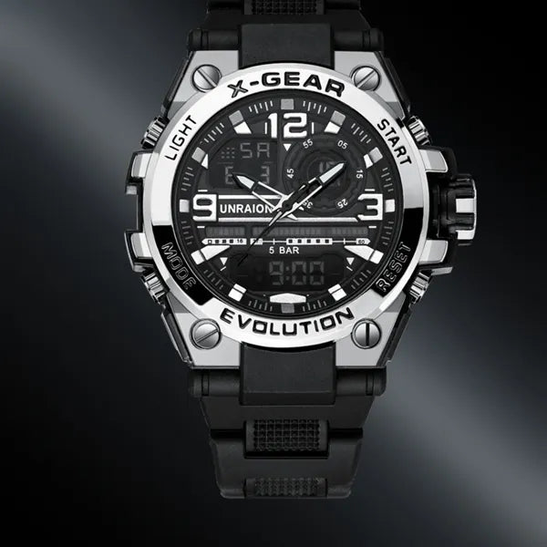 Men's tactical watch. Luminous, waterproof with calendar.