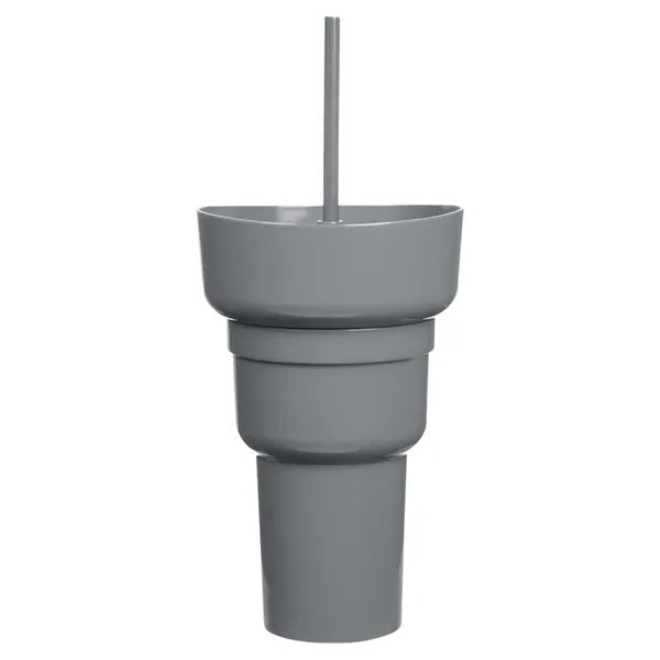 Team 365 1L Recycled PP Stadium Tumbler with Snack Bowl
