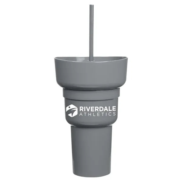 Team 365 1L Recycled PP Stadium Tumbler with Snack Bowl