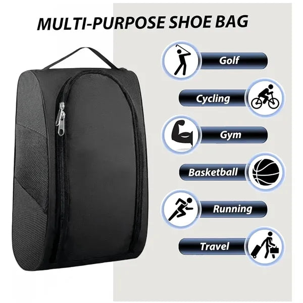 Portable Golf Shoe Bag with Ventilation for Travel Sports