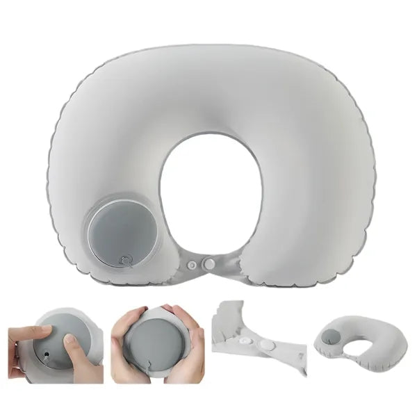 Premium Quick-Inflating Plush Travel Neck Pillow