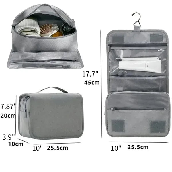 Hanging toiletry bag travel essentials