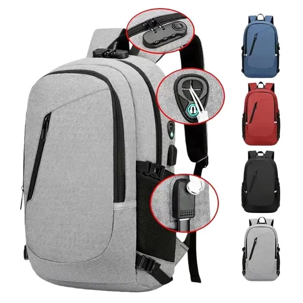 Anti Theft USB Laptop Backpack for Business and Travel