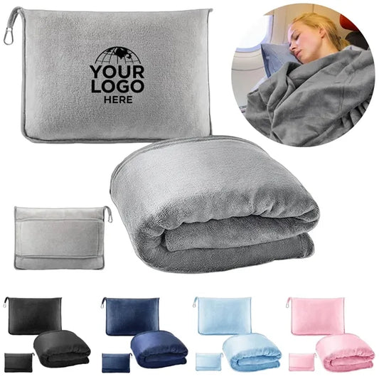 2 in 1 Solf Travel Airplane Blanket and Pillow