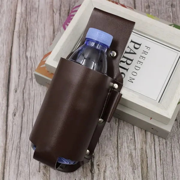 Portable PU Leather Beer Holster Drink Holder