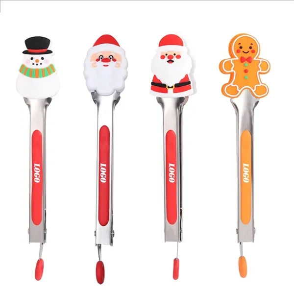 Christmas Silicone BBQ Tongs