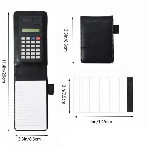 A7 Pocket Journal Notebook with Calculator & Pen