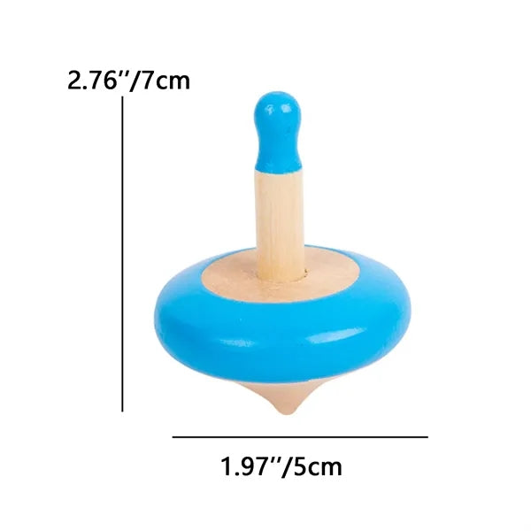 Colorful Wooden Spinning Tops Set