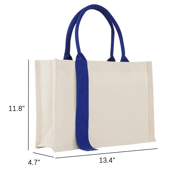 Canvas Shopping Tote Bag With Streamer