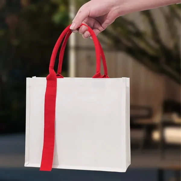 Canvas Shopping Tote Bag With Streamer