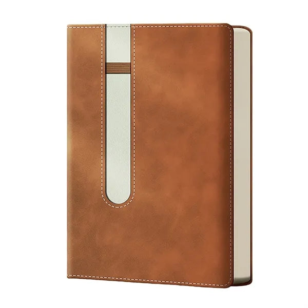 120 Pages Leather Notebook With Pen Holder