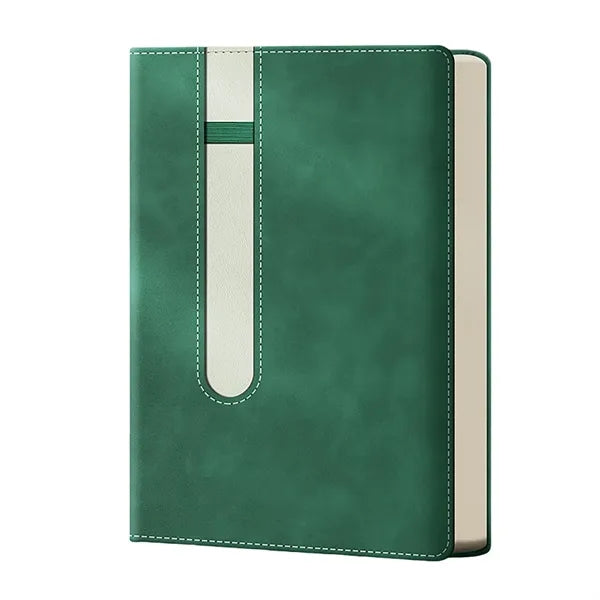 120 Pages Leather Notebook With Pen Holder