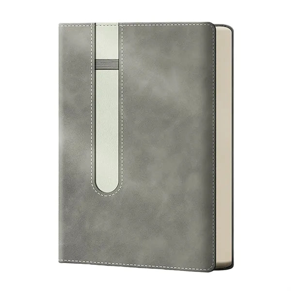 120 Pages Leather Notebook With Pen Holder