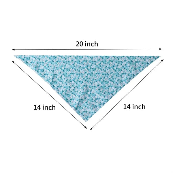Polyester Dog Bandana Triangle Scarf Adjustable Fit