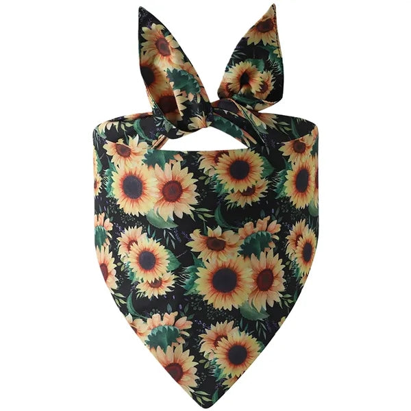 Polyester Dog Bandana Triangle Scarf Adjustable Fit