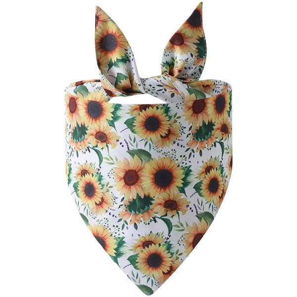 Polyester Dog Bandana Triangle Scarf Adjustable Fit
